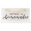 AuldHome Design Wood Beaded Sign, Happiness is Homemade, Table/Shelf Freestanding Rustic Farmhouse Sign; Distressed Whitewashed Style, 11.8 x 5.6 in. - image 4 of 4