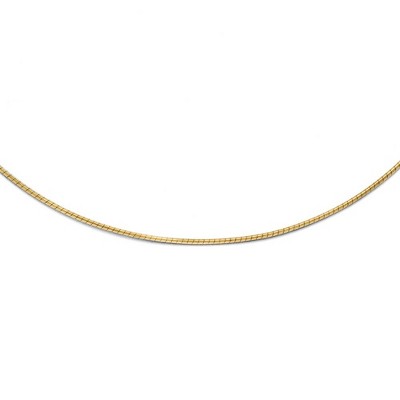 Black Bow Jewelry 1mm Snake Wire Chain Necklace in 10k Yellow Gold