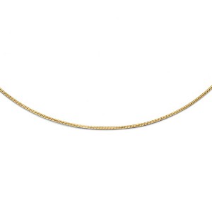 Black Bow Jewelry 1mm Snake Wire Chain Necklace in 10k Yellow Gold - 1 of 4