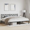 vidaXL Metal Bed Frame with Headboard Black 76 in.x79.9 in. King - 3 of 4