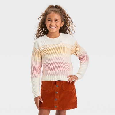 Photo 1 of Girls' Striped Pullover Sweater - Cat & Jack™