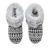 Dearfoams Women's Beth Faux Fur Fold Down Fuzzy Bootie House Slipper Boot - 4 of 4