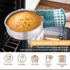 Itopfox Stainless Steel Baking Pan Set, 6-Piece Metal Bakeware Includes Cookie Sheet, Round Square Cake Pans, Non-Toxic & Dishwasher Safe - 3 of 4
