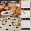 23" Nesting Coffee Tables Set of 2, Round Coffee Table for Living Room, Bedroom - 3 of 4
