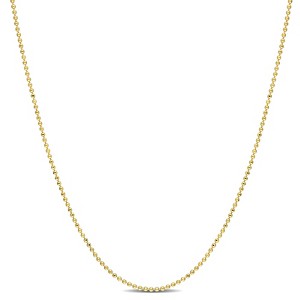 EVERLY JEWELRY | Yellow Plated Sterling Silver 1mm Ball Chain Necklace, 16 inch - 1 of 4
