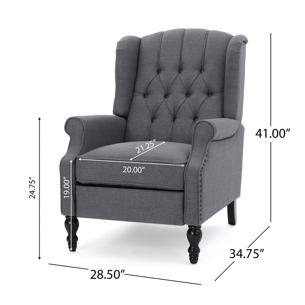 Photos - Chair Walter Recliner - Charcoal - Christopher Knight Home