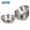 Unique Bargains Thick Stainless Steel Condiment Dishes for Kitchen Restaurant 3.2" Dia - 3 of 4