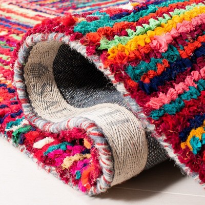 Multicolor Hand-Tufted Wool and Cotton 6' x 9' Area Rug