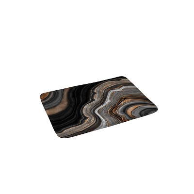 34x21 Little Arrow Design Co Ella Triple Striped Memory Foam Bath Mat  Black - Deny Designs : Target