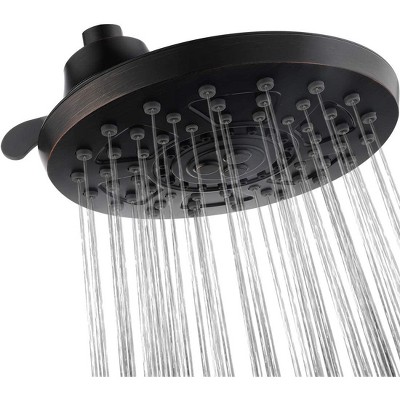 Rain Shower Head with 4 Spray Settings and Adjustable Ball Joint, 8 Inch