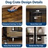 Wood Dog Crate Furniture with 3 Doors & Wheels, Indoor Dog Cage Kennel with Removable Tray for Small Medium Dogs - 2 of 4