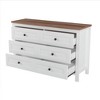 CAVINAS 6 Drawers Dresser for Bedroom,Farmhouse Style Dresser with Retro Round Handles for Kids Room,Living Room,Entry and Hallway,White/Gray - 4 of 4