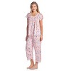 Casual Nights Women's Short Sleeve Lace Dot Capri Pajama Set - 4 of 4