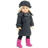 Sophia's - 18" Doll - Wool Coat, Hat, Plaid Scarf & Pink Boots - Gray - 2 of 4