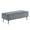 Kumasinova Wide Wale Corduroy Upholstery Ottoman Bench, Sturdy Metal Legs, Versatile Bed Bench & Entryway Bench - 2 of 4
