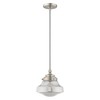 Livex Lighting Art Glass 1 - Light Pendant in  Brushed Nickel - 2 of 4