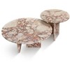 Lyngins Genuine Marble Round End Table, Natural Marble Small Coffee Table, Stone Side Table for Living Room, Nightstand with Semi-Polished Surface - 4 of 4