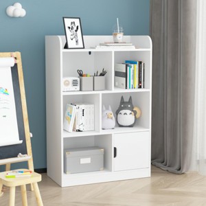 KTMBDW Bookshelf, 3-Tier Bookcase, Book Shelf, Open Storage Shelf, for Living Room, Home Office, Dinning Room, White - 1 of 4