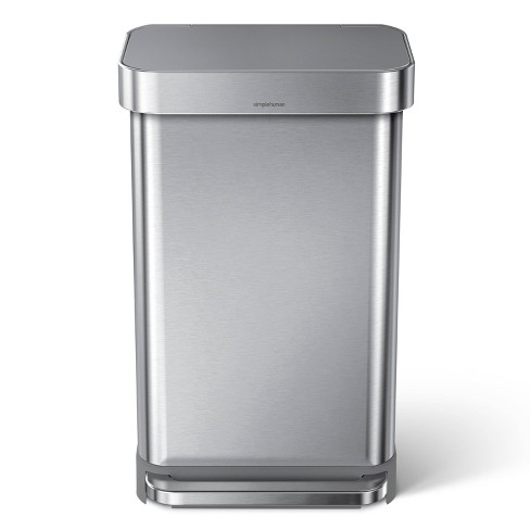 Simplehuman 45l Rectangular Step Trash Can With Liner Pocket