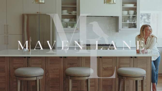 Maven Lane Alexander Backless Swivel Kitchen Stool, 2 of 12, play video