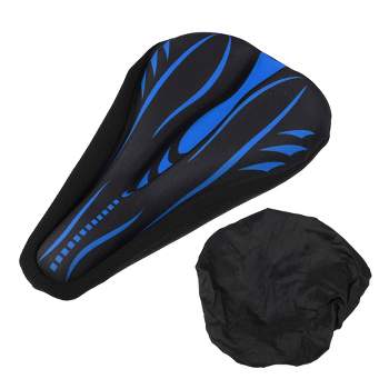 Unique Bargains Bike Bicycle Saddle Seat Cover Comfort Pad Padded Soft Printed Silicone with Waterproof Cover