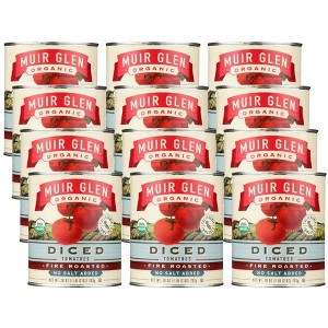 Muir Glen No Salt Fire Roasted Diced Organic Tomatoes - Case of 12/28 oz - 1 of 4
