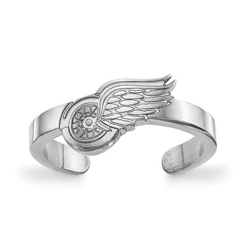 Black Bow Jewelry Sterling Silver NHL Detroit Red Wings Toe Ring - image 1 of 4