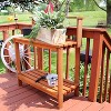 Sunnydaze Outdoor Meranti Wood with Teak Oil Finish Gardening Potting Bench with Storage Shelf - Brown - 4 of 4