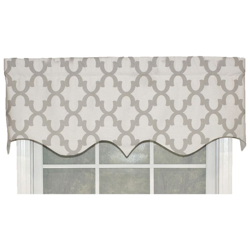 Ogee Style All Season Regal 3" Rod Pocket Valance 50" x 17" Gray by RLF Home, 2 of 5