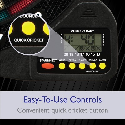 Compact Black and Multicolor Electronic Soft Tip Dartboard