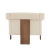 Vynxaria 34" Mid-Century Modern Accent Chair with White Fabric, Deep Cushions, and Wide Armrests ¨C Ideal for LivingRoom,bedroom - 4 of 4