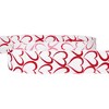 Northlight Glitter Hearts Valentine's Wired Craft Ribbon - 2.5" x 10 Yards - White and Red - 4 of 4