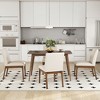5-Piece Dining Table Set, Compact Mid-Century Modern Table & Chair Set with One Solid Wood Frame Table and 4 Upholstered Chairs for Dining Room - 2 of 4