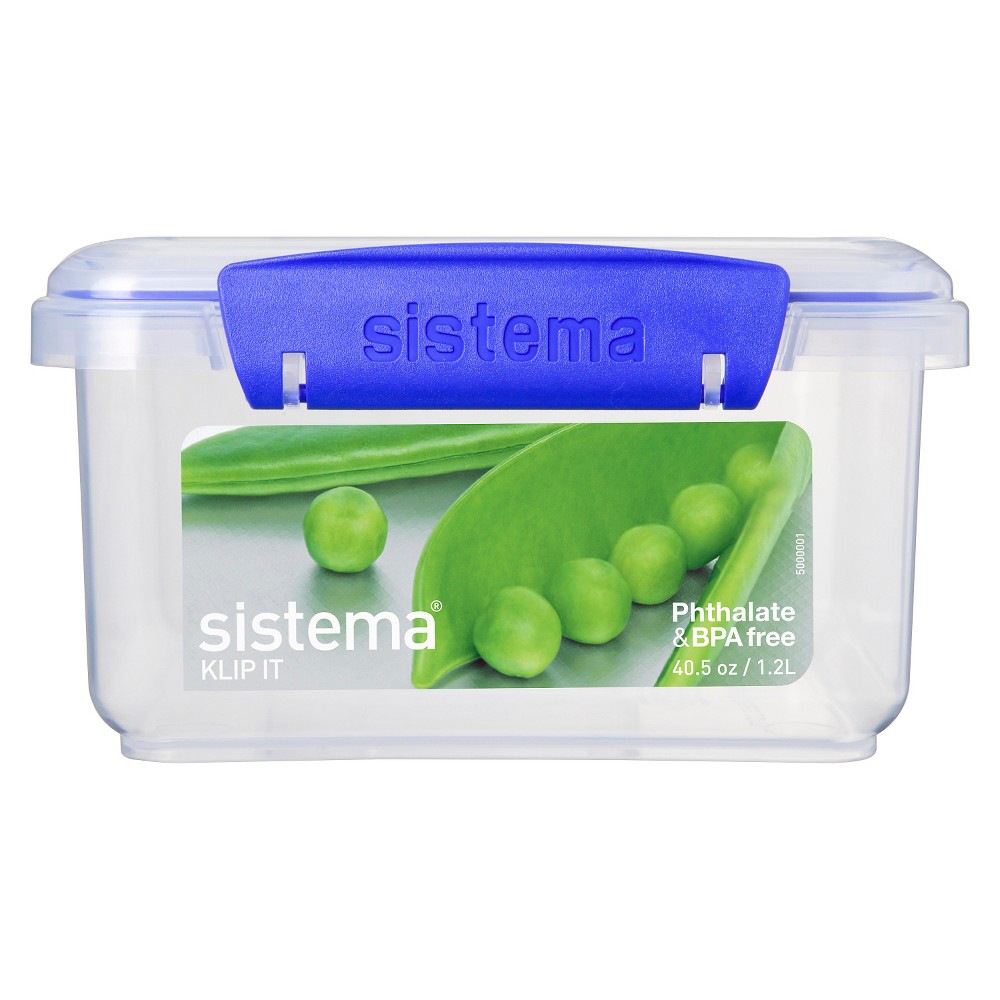 Sistema Klip It Collection Sandwich Box Food Storage Container, 15.2  Ounce/1.9 Cup each, Set of 3 