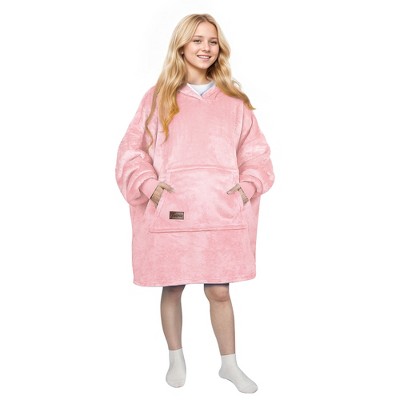 Catalonia Oversized Blanket Hoodie Sweatshirt for Kid Girl Boy, Fleece Wearable Blanket Hoodie Pullover for 7-16yr Teen Youth Kid, Cozy Gift