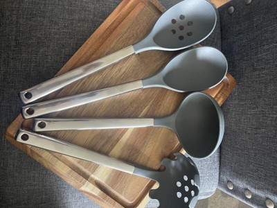 4pc Stainless Steel/nylon Kitchen Utensil Set Dark Gray - Figmint™ : Target