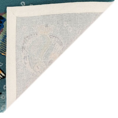 Aquatic Bliss Hand-Tufted Indoor/Outdoor Rectangular Blue Rug