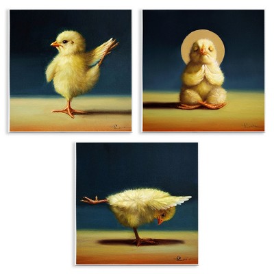 Stupell Industries Yoga Chick Trio Stretching Poses, 12" x 12"