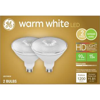 GE 2pk 15W 90W Equivalent Warm White LED HD Floolights Outdoor Rated