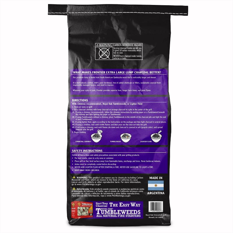Frontier 18lbs Extra-Large Lump Charcoal, 4 of 12