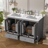 KTMBDW Bathroom Vanity, Bathroom Vanity with Sink, Farmhouse Wood Fixture Stand Pedestal Bathroom Cabinet with Drawer, Easy Assembly - 3 of 4