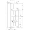 TOAOTBNBO 4-Tier Tall Bookcase with Storage Cabinet Narrow Bookshelves with Bold Edges Modern Decorative Shelves for Living Room, Brown - 3 of 4