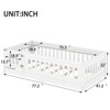 SEVOBAL Kids Furniture Floor Bed Full Size Solid Wood Slats with Heightened Safety Guardrails Door for Kids and Teens - 3 of 4