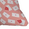 Joy Laforme Love Mail Square Throw Pillow Pink/Cream - Deny Designs - 3 of 4