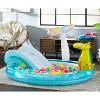 Intex 57165EP Gator 6.6ft x 5.6ft x 4in Outdoor Inflatable Kiddie Pool Water Play Center with Slide, for Toddlers Ages 2 and Up - image 2 of 4