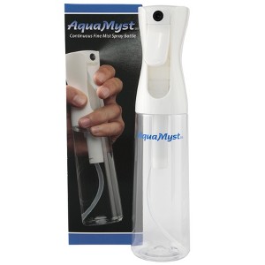 AquaMyst Fine Mist Continuous Spray Bottle 300ml (10.14 oz) - Ergonomic, Durable, Clear Plastic Plant Mister, Misting Water Bottle for Hair Stylists, - 1 of 4