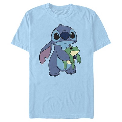 Men's Lilo & Stitch Froggie Stitch T-shirt - Light Blue - Large : Target