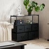 Lyngins Fabric Dresser with 5 Drawers,Bedroom Dressers with 2 Open Shelves & Steel Frame,Chests of Drawers for Bedroom,Closet,Living Room - 2 of 4