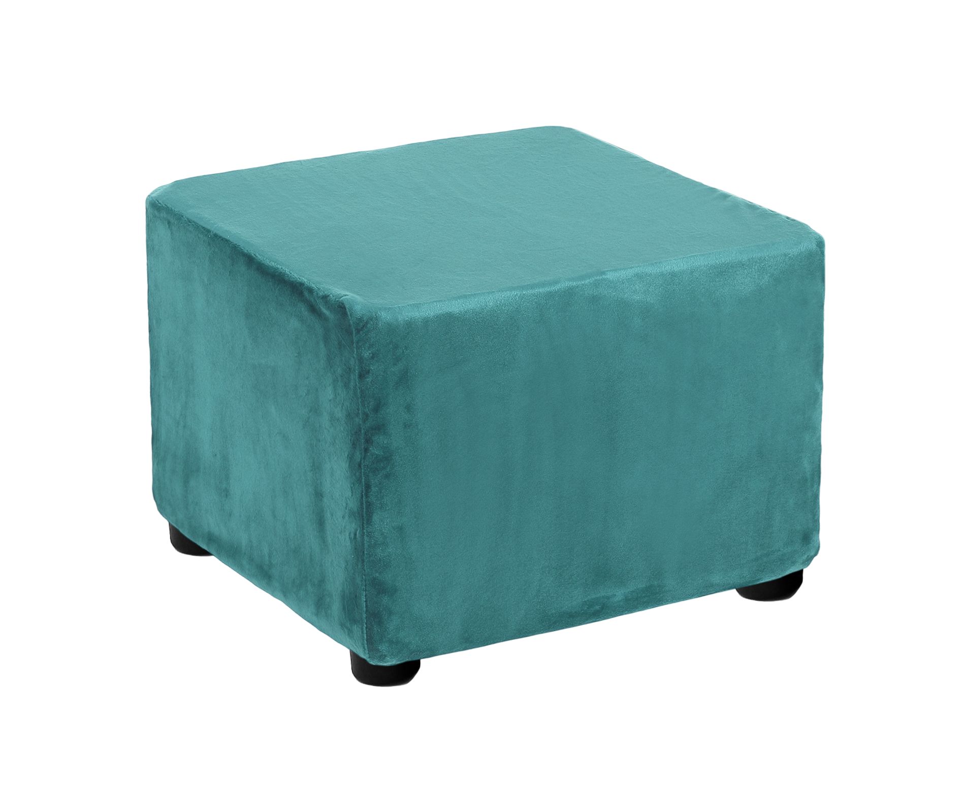 Unique Bargains Stretch Band Furniture Protecting Square Stool Covers 33-45cm/13-18inch Peacock Blue