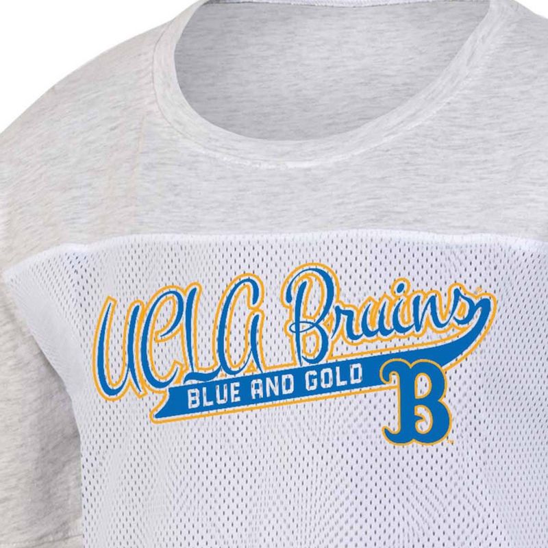 NCAA UCLA Bruins Women&#39;s White Mesh Yoke T-Shirt, 3 of 4